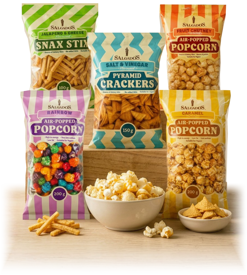 A selection of Salgado’s snacks ready to share